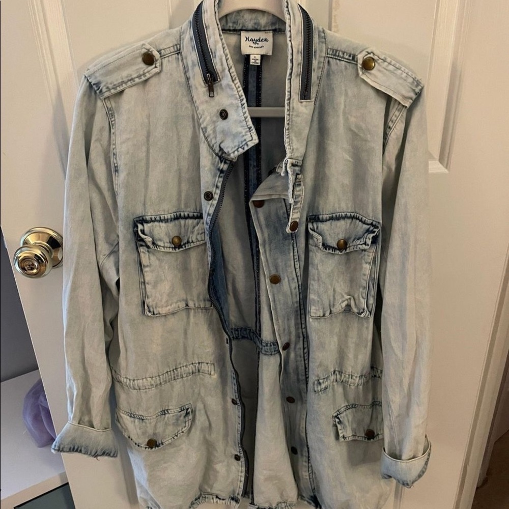 over sized jean jacket